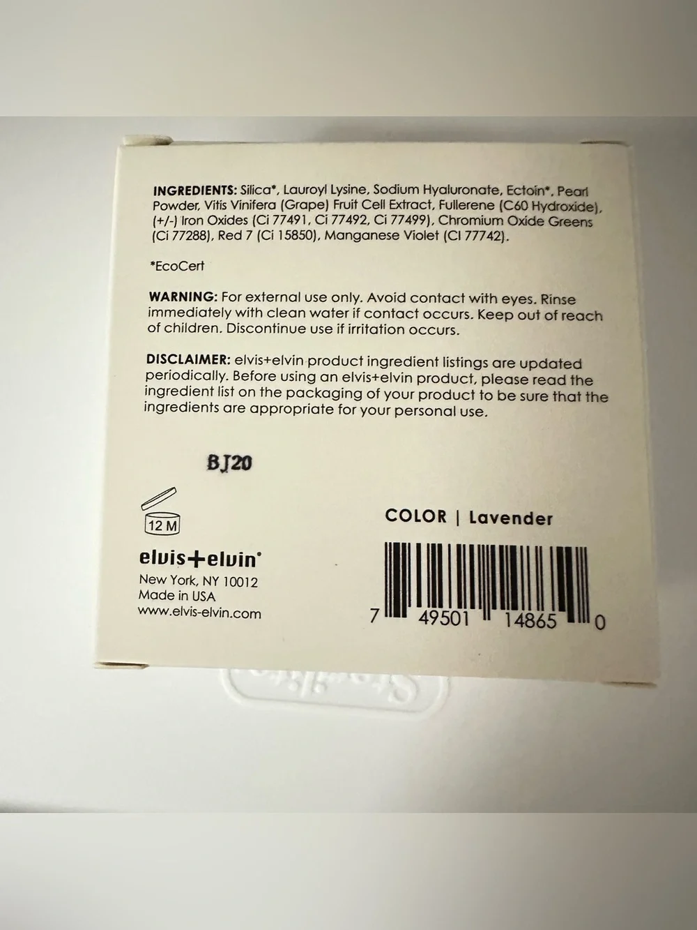 Elvis + Elvin Hyaluronic Setting Powder with Fullerene in Lavender – NWT